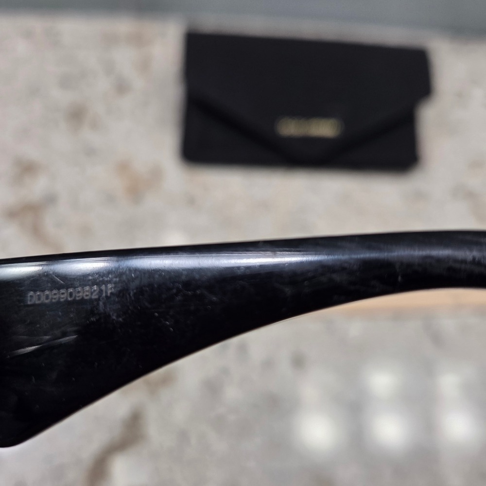 Dolce & Gabbana Black Cat Eye Sunglasses Gold DG Logo DG4362 - Picture 6 of 9